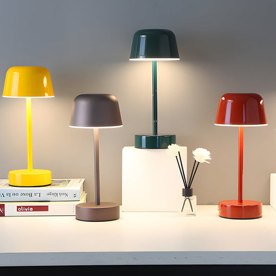 Tunable Metal Finish Hat-Style LED Table Lamp
