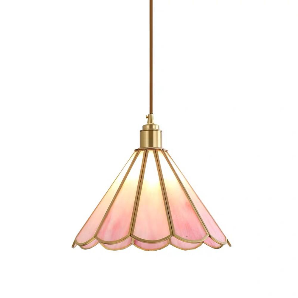 Flower Shaped Glass LED Modern Pendant Light