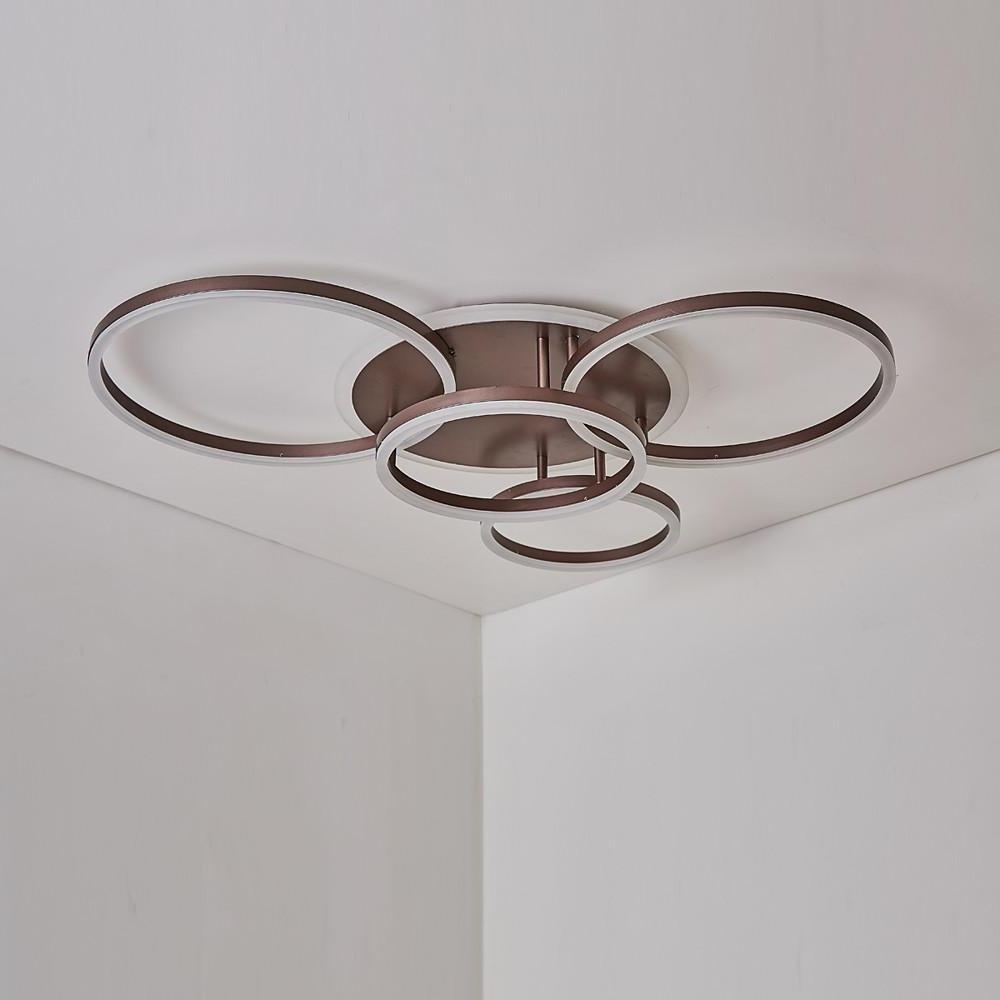 4 Circle Dimmable LED Modern Flush Mount Ceiling Light Fixtures