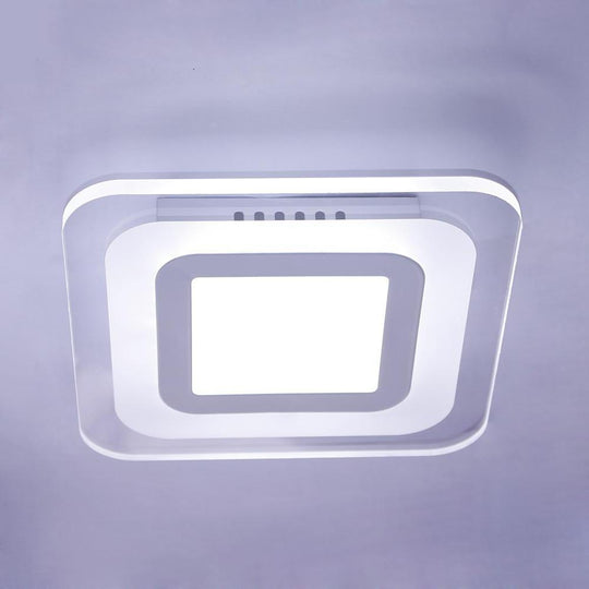 Flat Flush Mount LED Ceiling Fixture with 1 Ambient Light