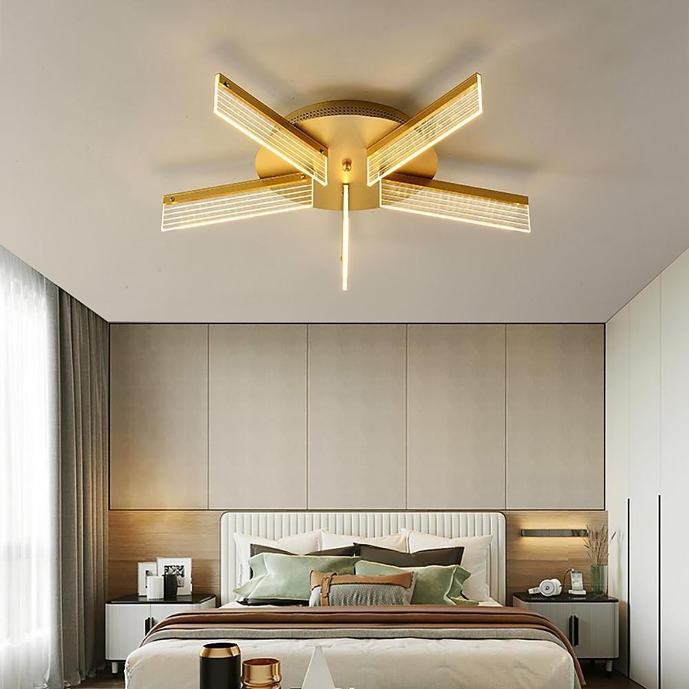 12 Lights Circular Linear Design LED Nordic Flush Mount Ceiling Light