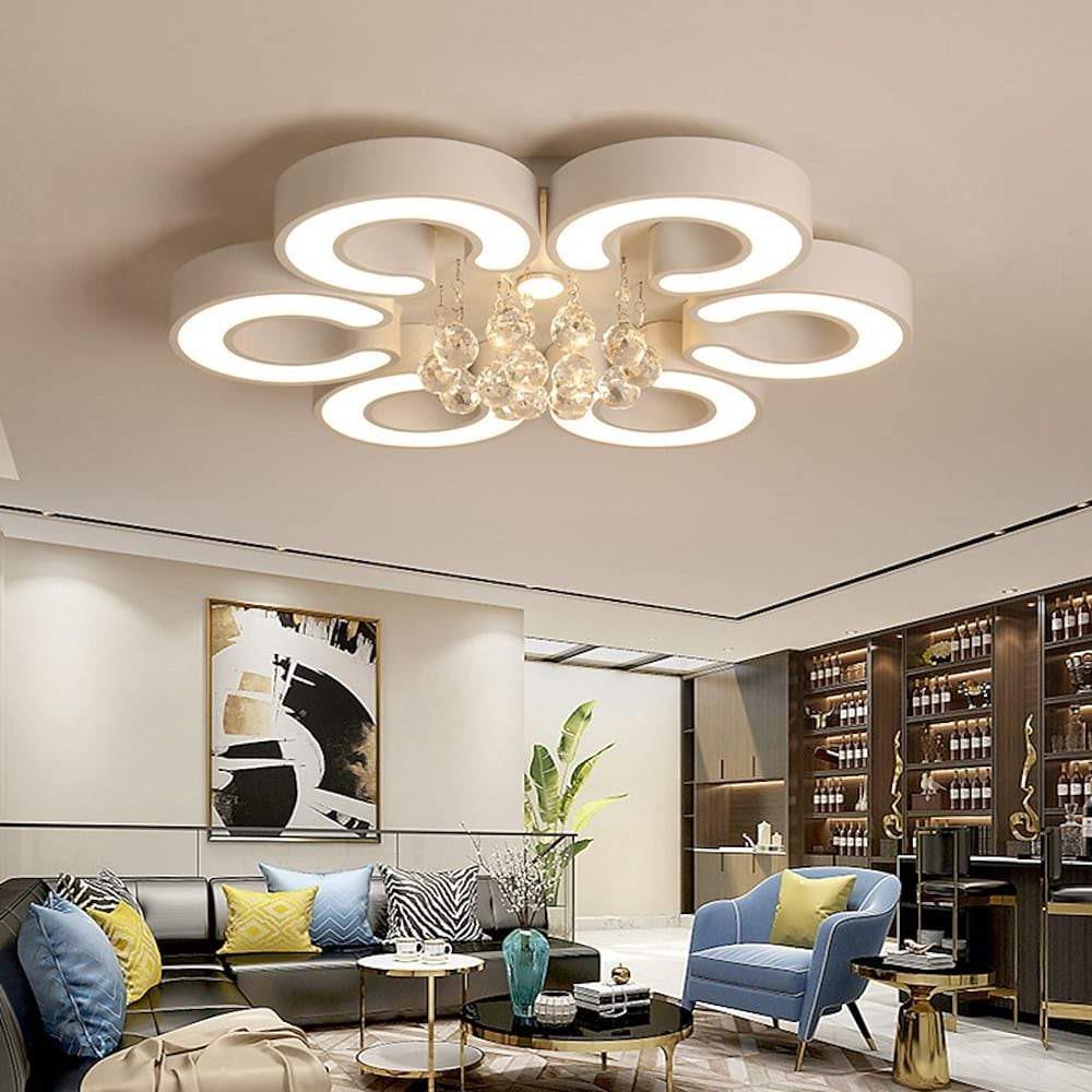 Flower Shaped Dimmable LED Modern Flush Mount Ceiling Light