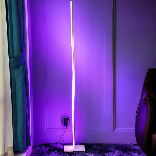 49'' Modern Twisted LED Floor Lamp with Remote & App Control