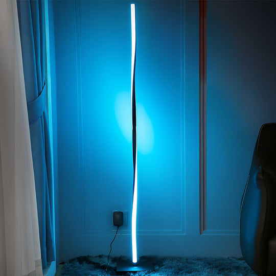 49'' Modern Twisted LED Floor Lamp with Remote & App Control