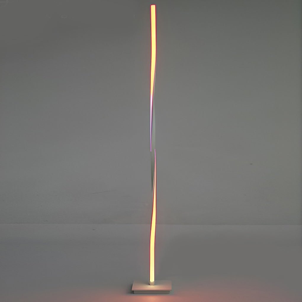 49'' Modern Twisted LED Floor Lamp with Remote & App Control
