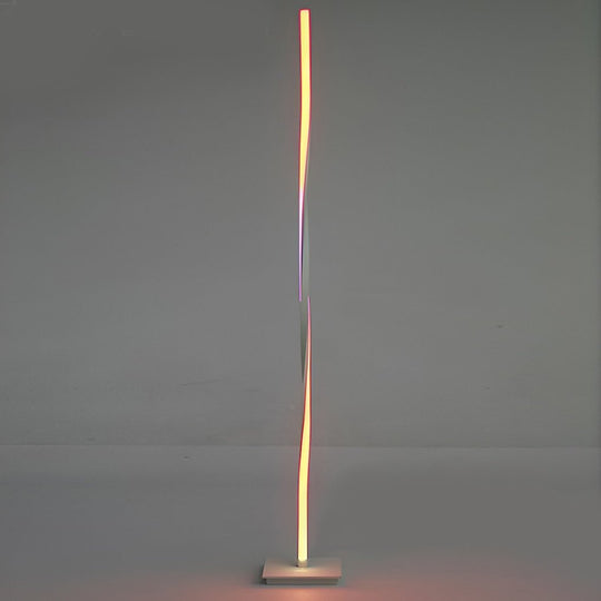 49'' Modern Twisted LED Floor Lamp with Remote & App Control