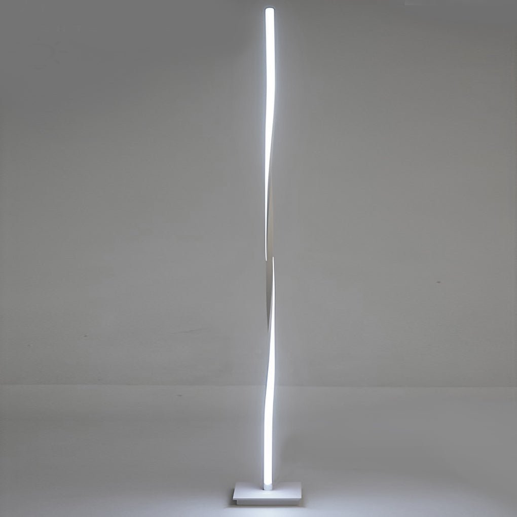 49'' Modern Twisted LED Floor Lamp with Remote & App Control