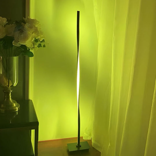 49'' Modern Twisted LED Floor Lamp with Remote & App Control