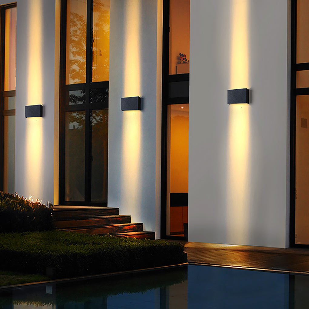 Gorgeous LED Up Down Exterior Lights Modern Outdoor Wall Lighting