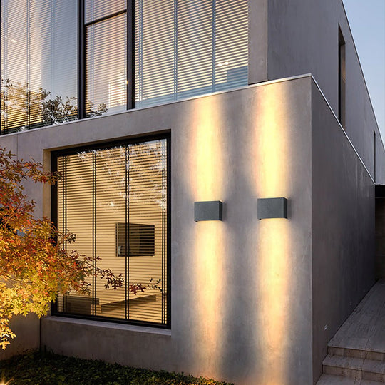 Gorgeous LED Up Down Exterior Lights Modern Outdoor Wall Lighting
