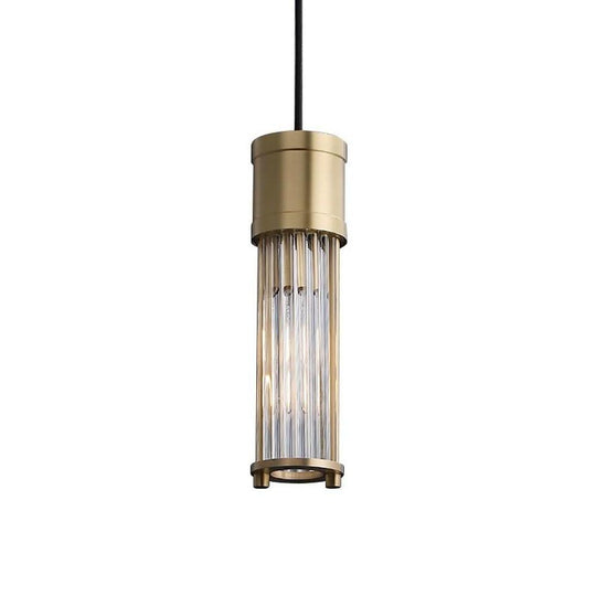 Cylinder Shaped LED Crystal Modern Pendant Light Island Hanging Lamp