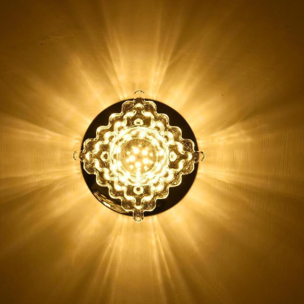 Geometric Crystal Flush Mount Ceiling Light – Modern LED Kitchen Fixture