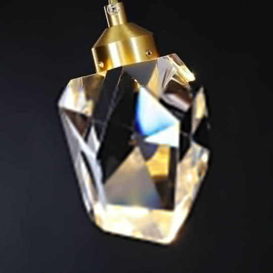 6-Light Electroplated Crystal LED Nordic Chandelier – Hanging Ceiling Light