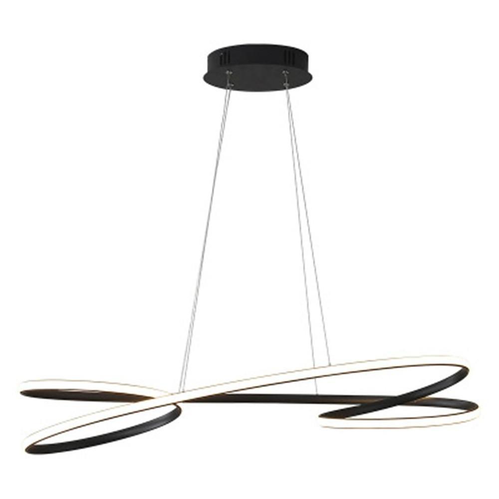 Vintage LED Ribbon Twist Chandelier – Round Wave Shaped Design