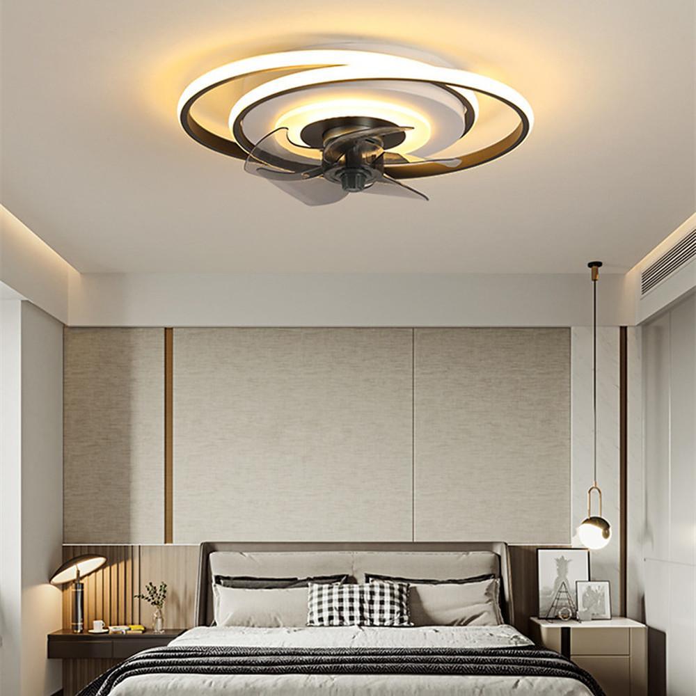 Geometric Modern Ceiling Fan with LED Light