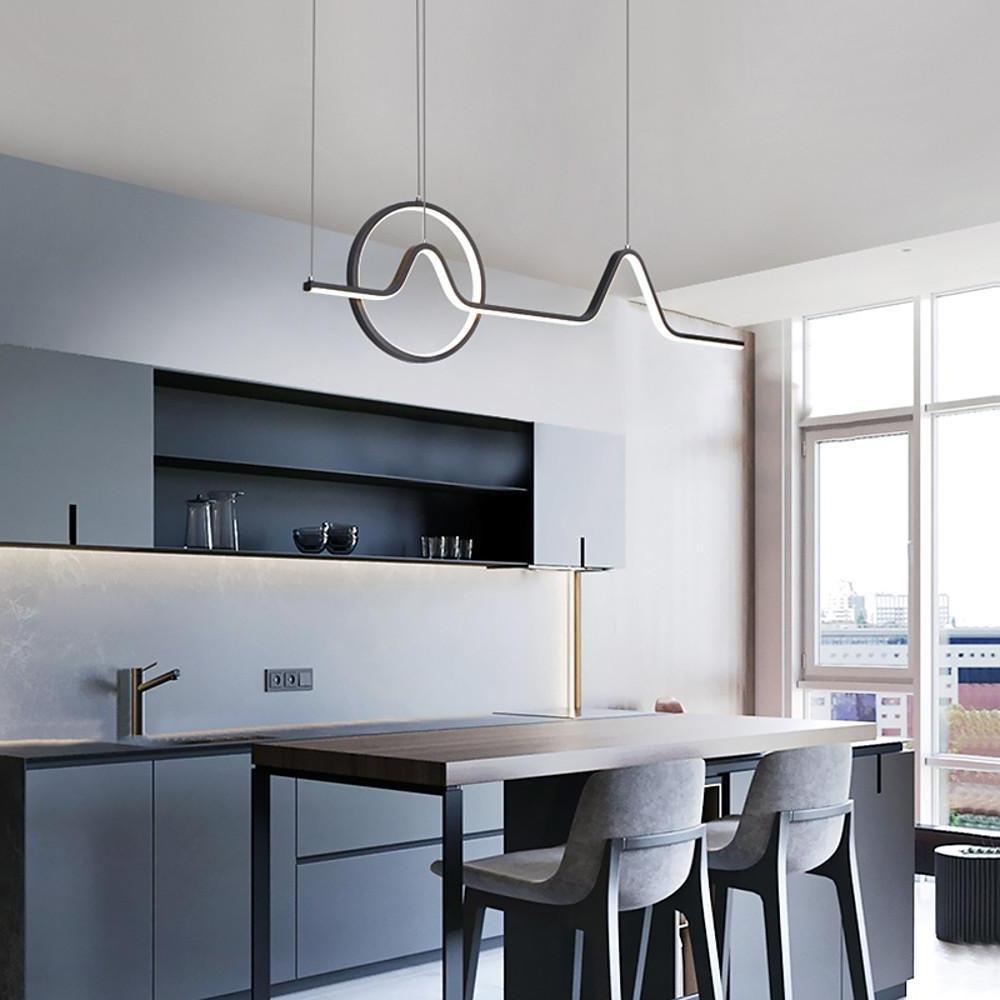 Circular Linear Dimmable LED Modern Chandelier