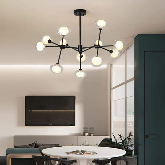 Multiwave Design Sputnik Chandelier LED Dining Room Chandelier with 12 Bulbs