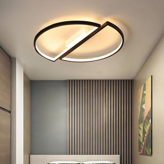 Creative Semi Circles Dimmable LED Modern Ceiling Light Flush Mount Lighting