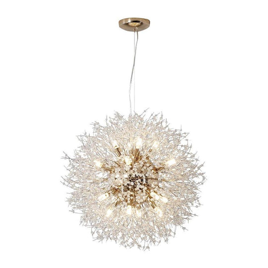 Chic Modern Metal Crystal Globe Chandelier Kitchen and Dining Room Ceiling Light