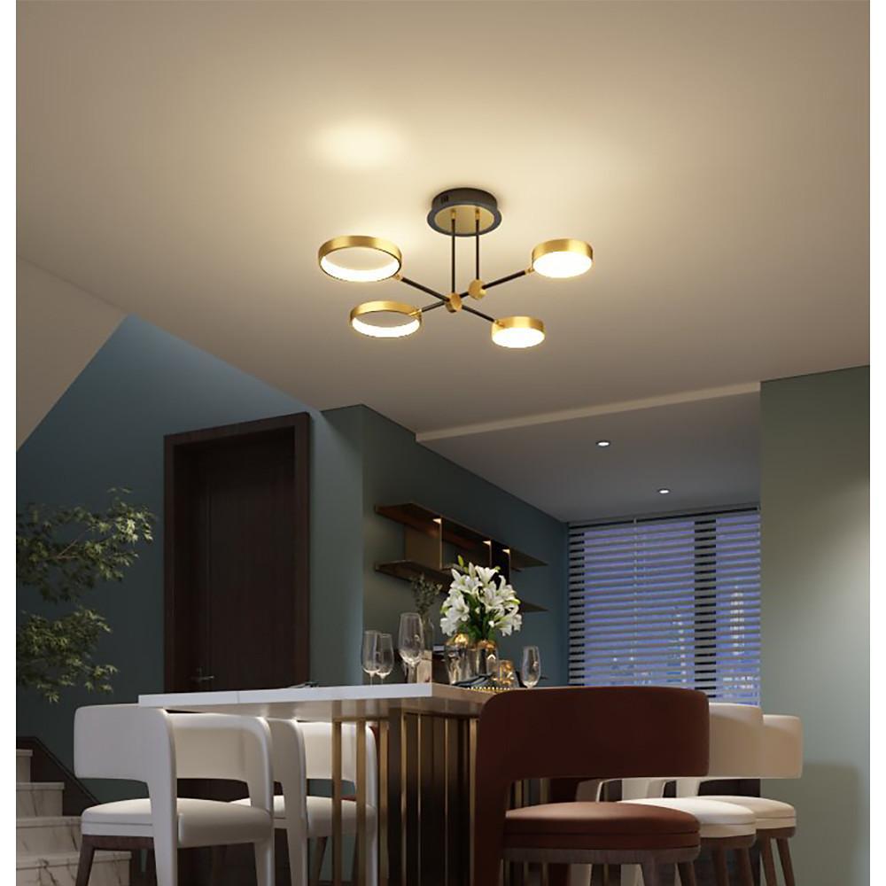 Circular 8-Light Design LED Nordic Flush Mount Ceiling Light Chandeliers