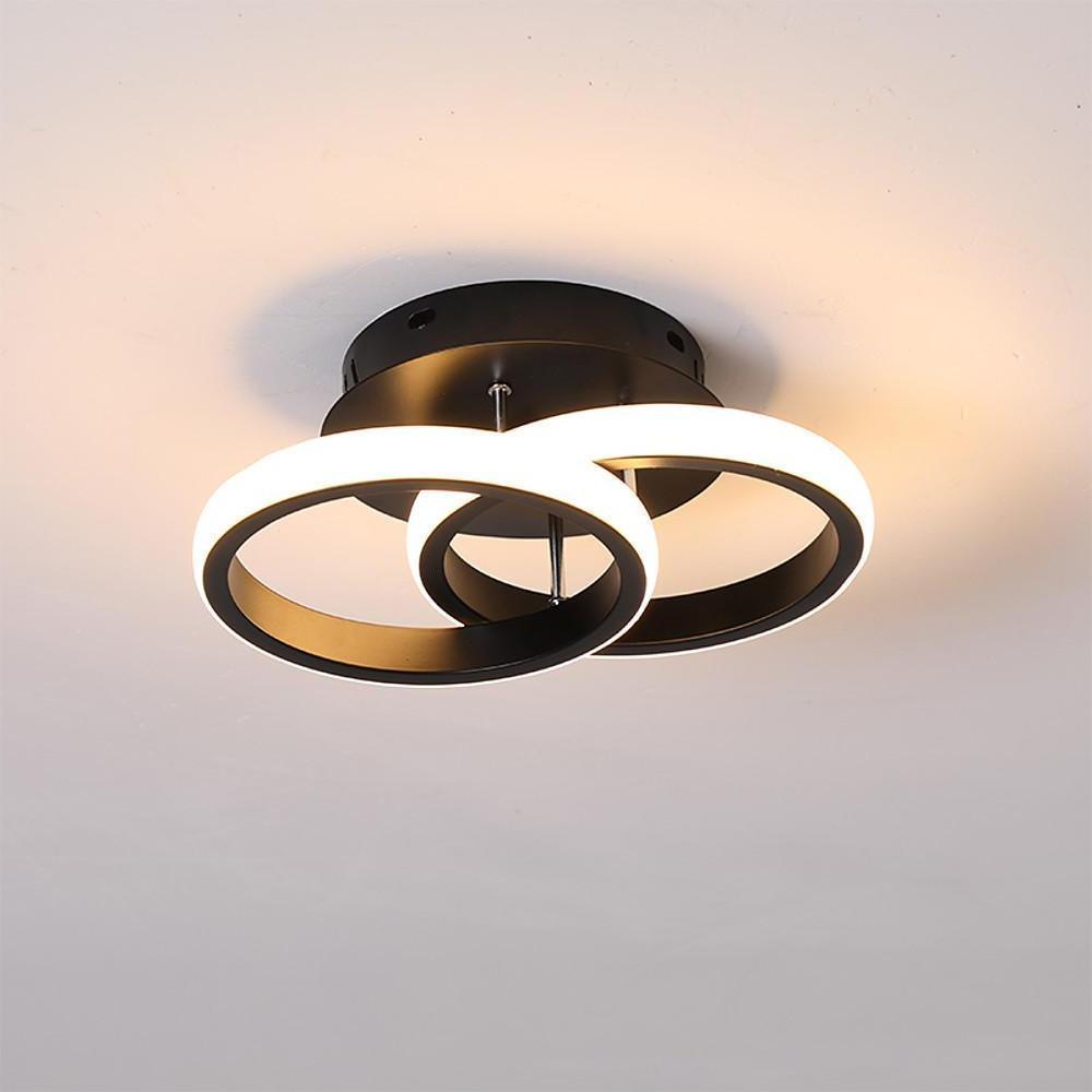 2-Circle Metal LED Flush Mount Ceiling Light