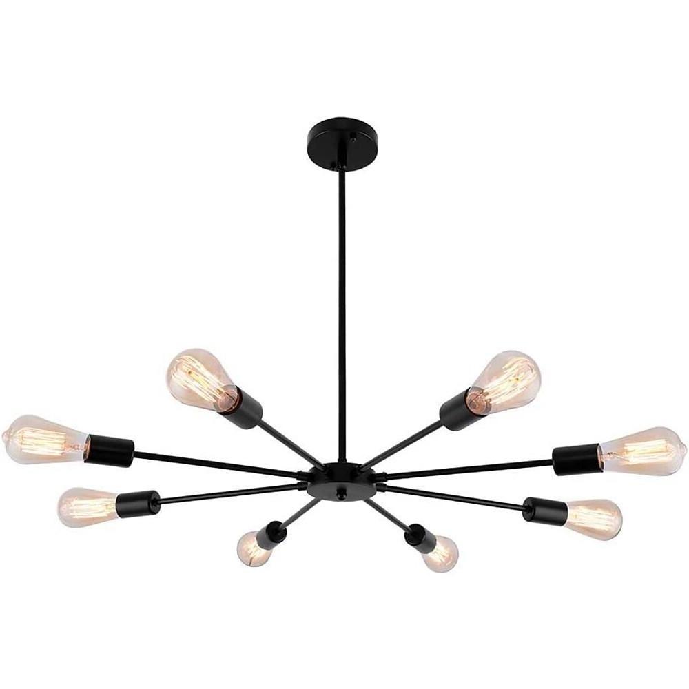 Mid-Century Sputnik Semi-Flush Mount Bedroom Ceiling Light – 6-Light / 8-Light
