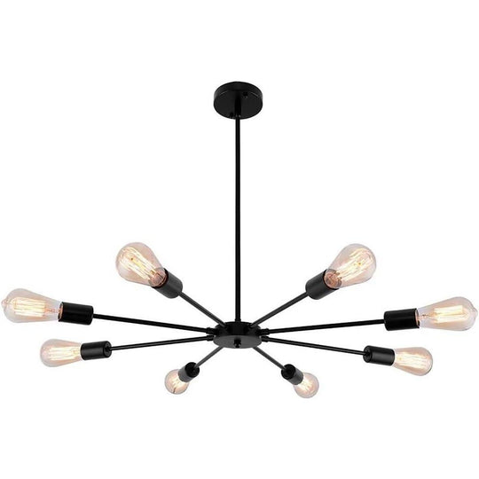 Mid-Century Sputnik Semi-Flush Mount Bedroom Ceiling Light – 6-Light / 8-Light