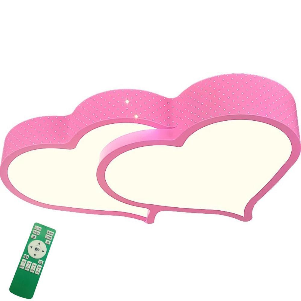 Heart Shaped Painted Metal Flush Mount Ceiling Light with Dimmable Ambient LED Light