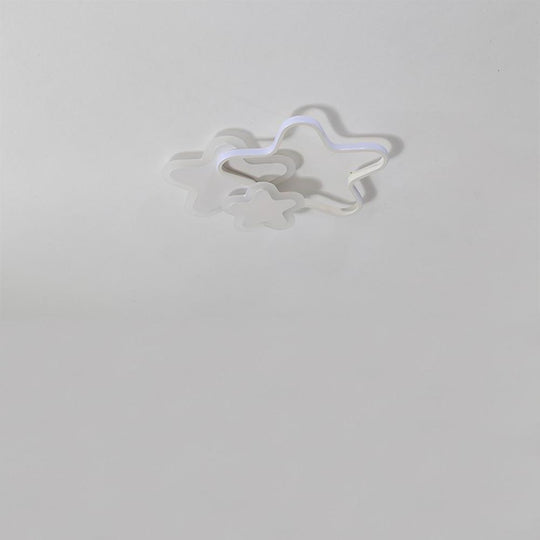 Triple Star Flush Mount LED Ceiling Light