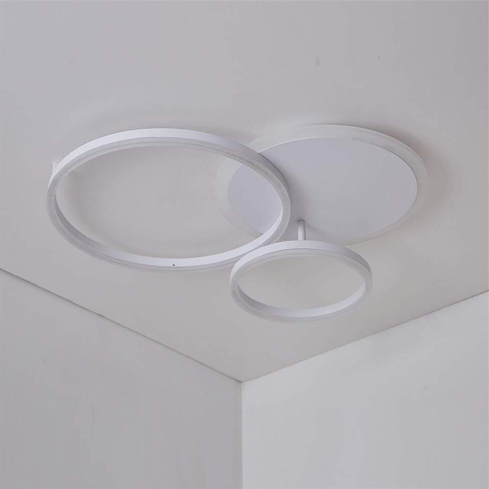 3 Layers LED Modern Circle Flush Mount Light 3 Color Dimmable 26" x 20"