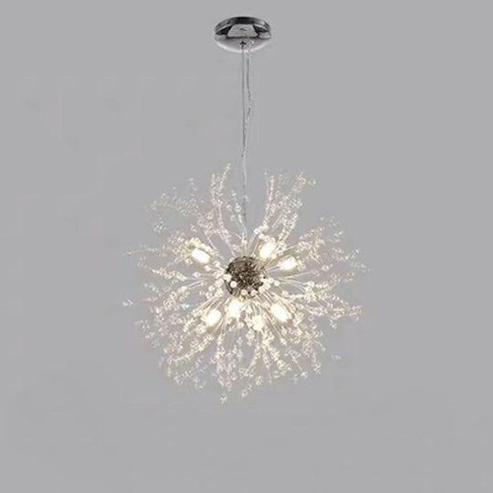 Innovative Modern Globe Design Dandelion Crystal Chandelier