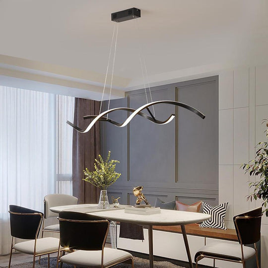 Wave Design Modern LED Pendant Light for Elegant Interiors