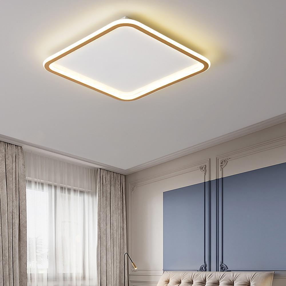Minimalist Square and Circular Dimmable LED Flush Mount Ceiling Light