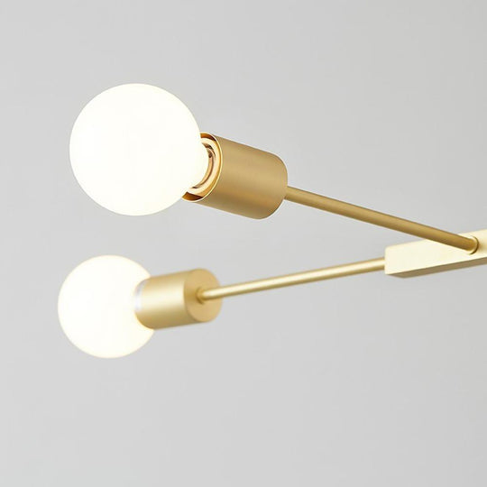 5 Light LED Artistic Glass and Metal Sputnik Chandelier