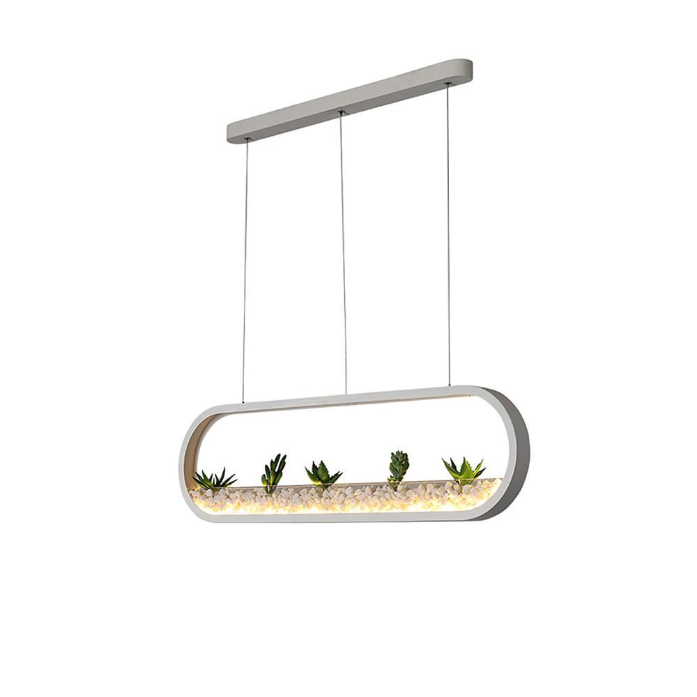 Rounded Corners Rectangular Modern LED Pendant Light