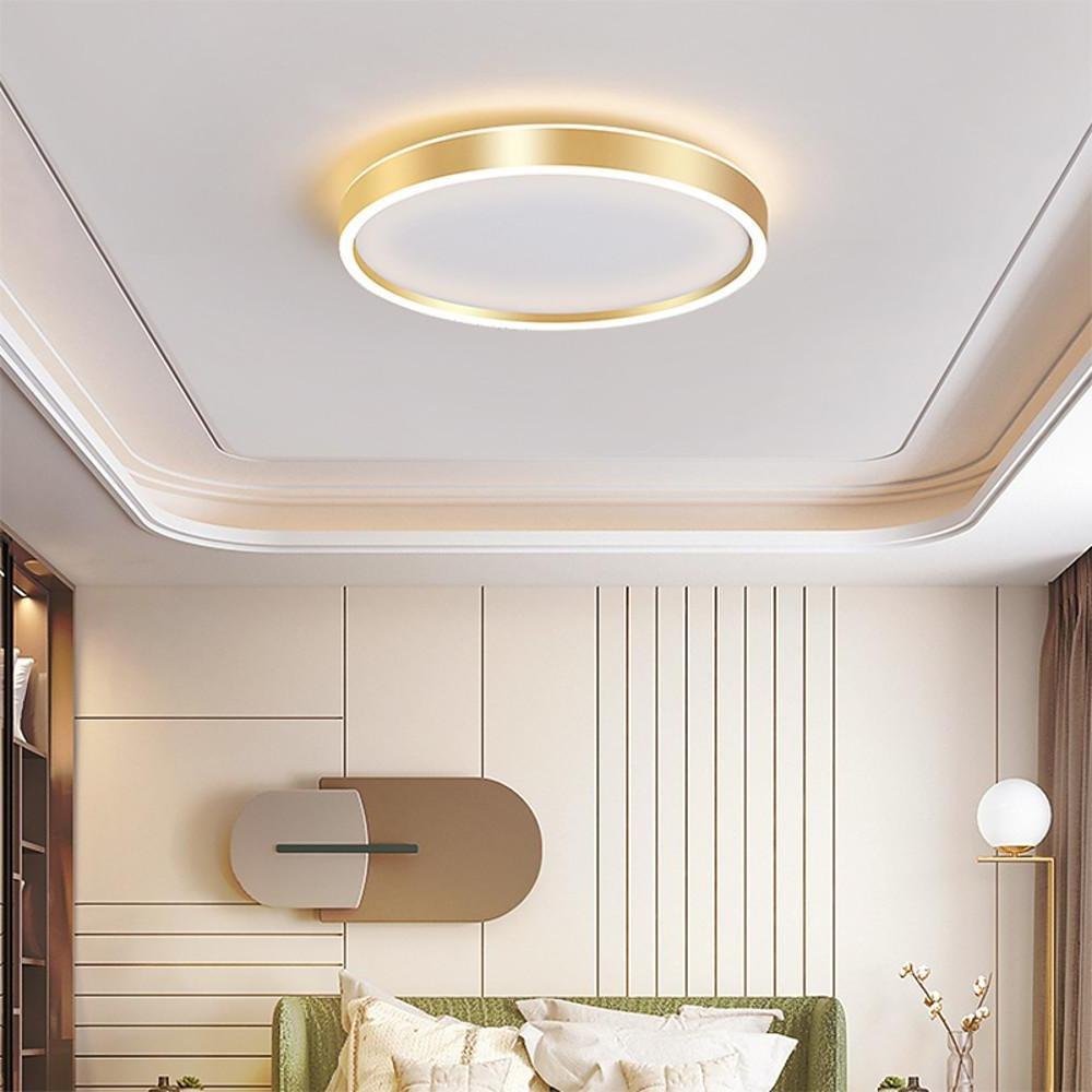 Circular Minimalist Metal Flush Mount LED Living Room Ceiling Light