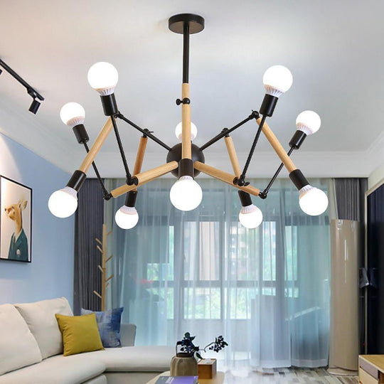 12 Lights Sputnik Design LED Nordic Chandelier Hanging Lamp