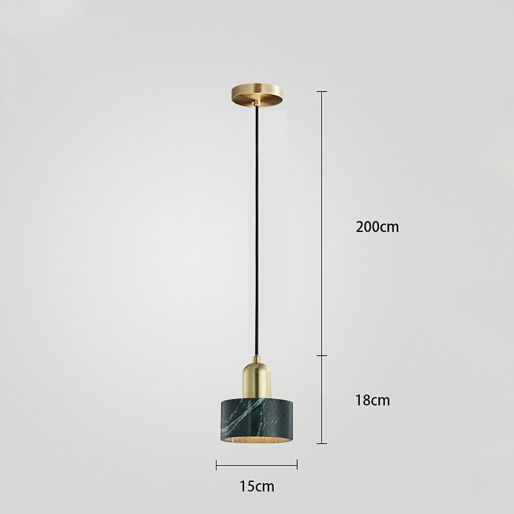 Cylindrical Electroplated Metal Resin LED Pendant Light