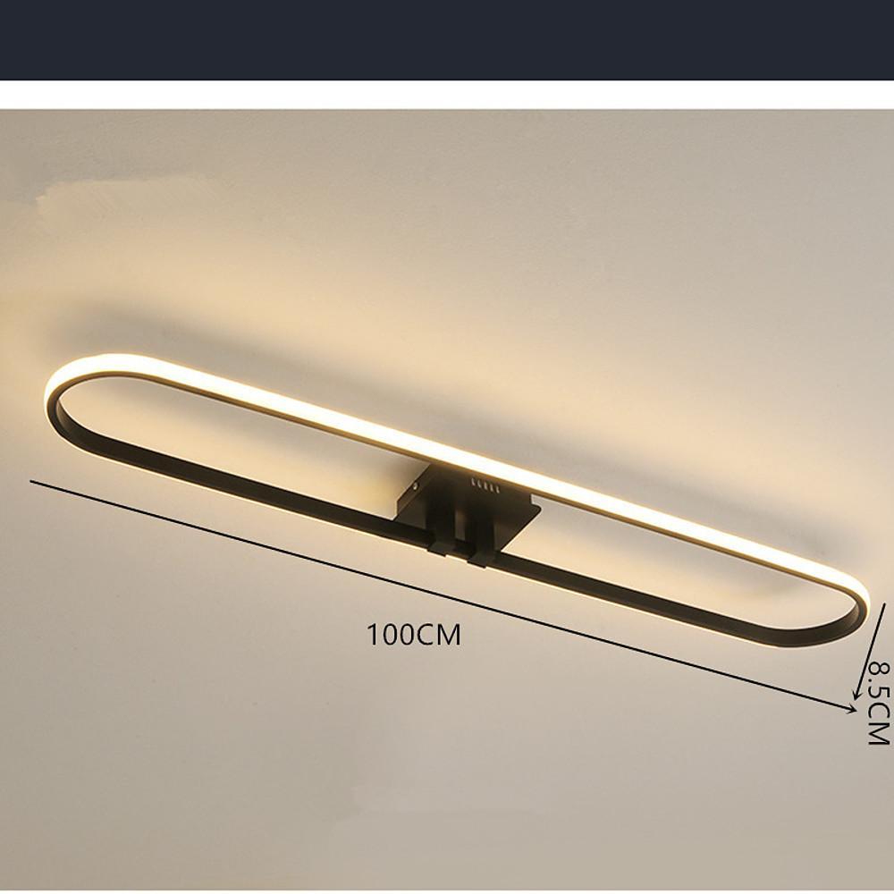 Rounded Rectangle Minimalist LED Flush Mount Ceiling Light