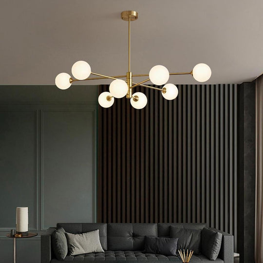 Industrial Modern Cluster Globe Geometric Pendant Light