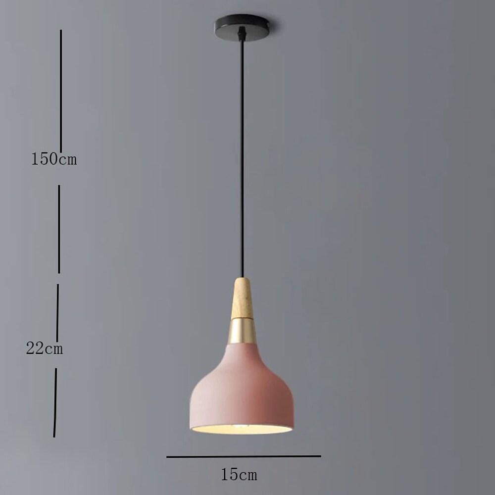 Wood and Metal LED Modern Pendant Light
