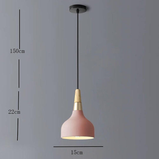 Wood and Metal LED Modern Pendant Light