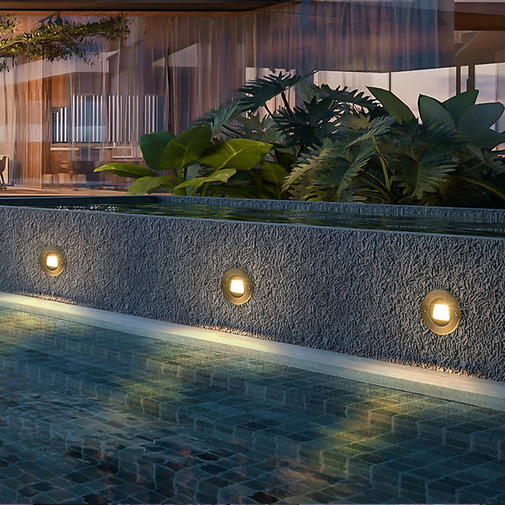 Ultra Thin Waterproof Recessed Step Lights LED Ground Lighting for Stairs Decks