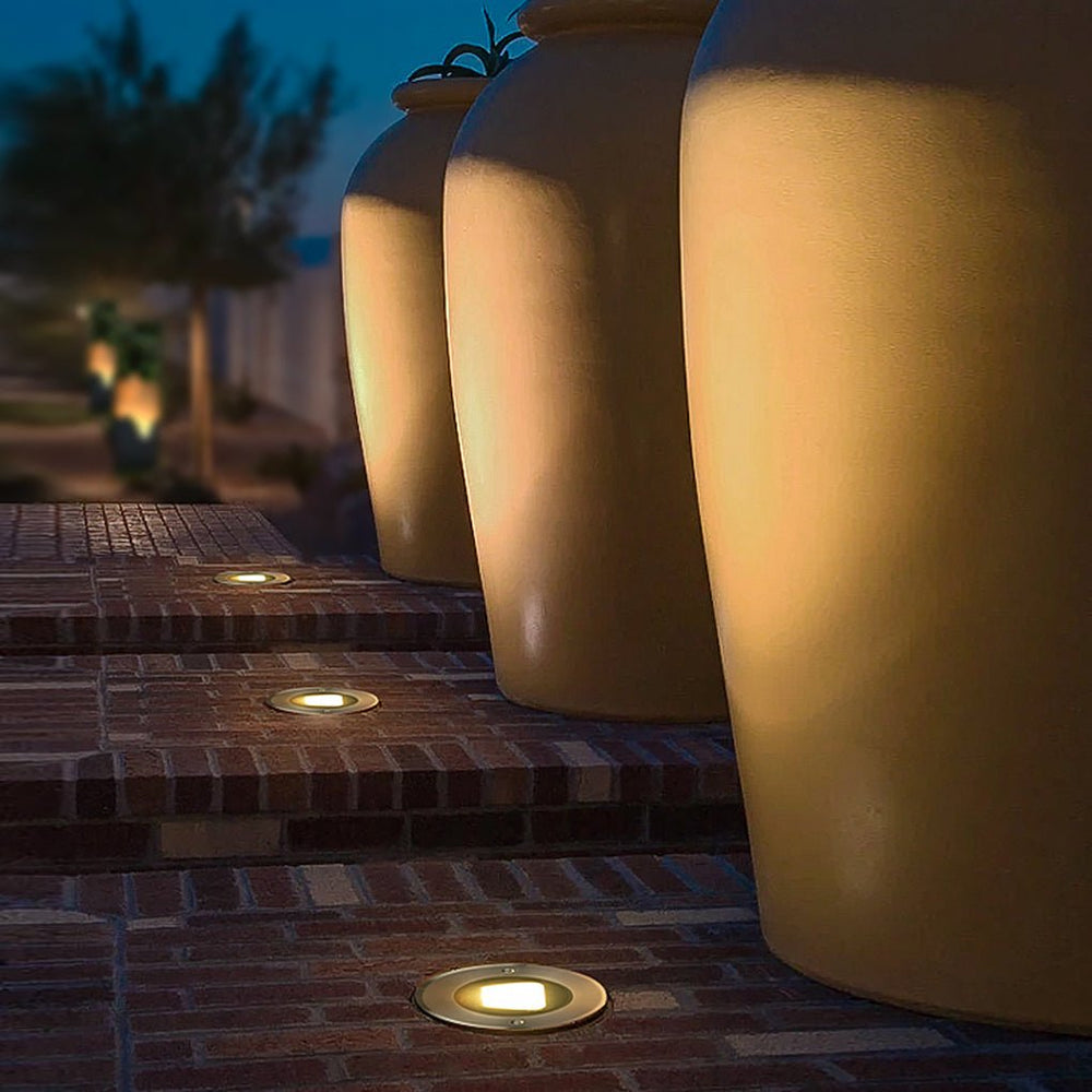 Ultra Thin Waterproof Recessed Step Lights LED Ground Lighting for Stairs Decks