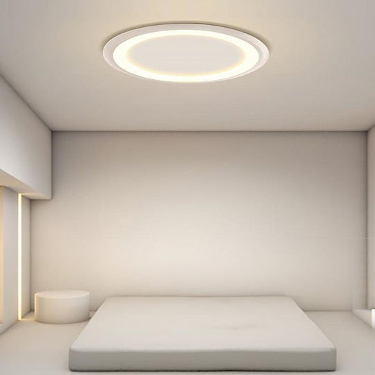 Ultrathin Round LED Flush Mount Ceiling Light – Modern Minimalist Design