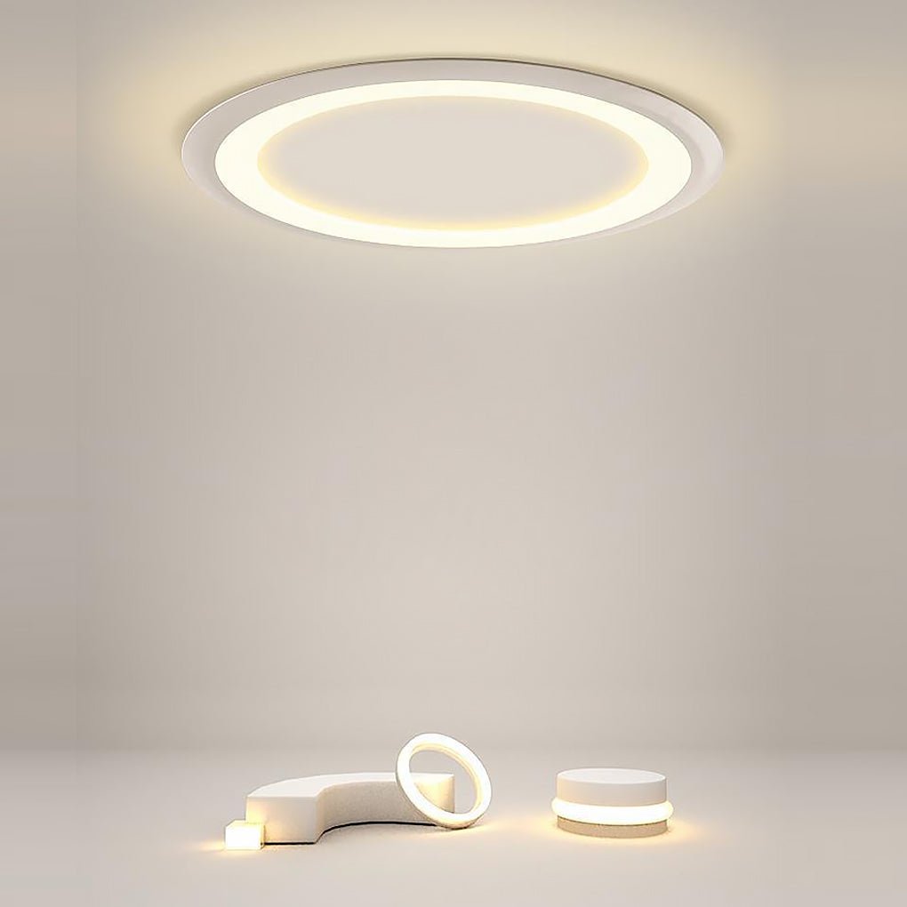 Ultrathin Round LED Flush Mount Ceiling Light – Modern Minimalist Design