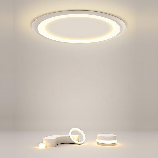 Ultrathin Round LED Flush Mount Ceiling Light – Modern Minimalist Design