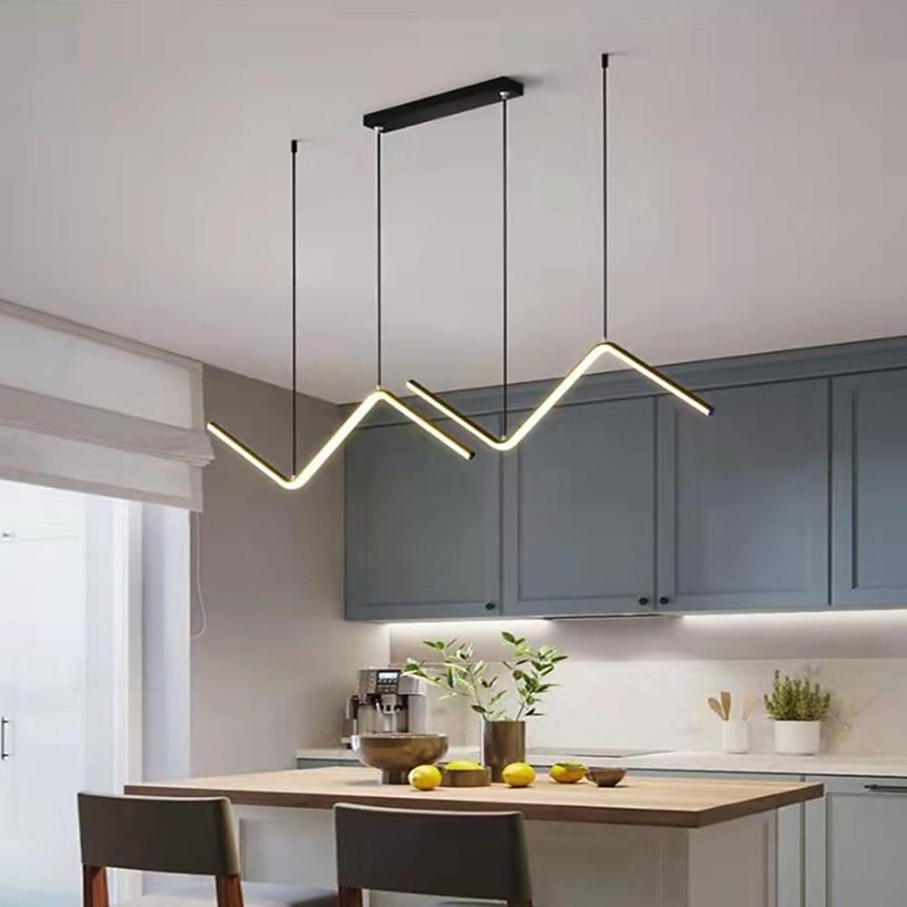 Zigzag Wave Nordic LED Dining Room Pendant Light