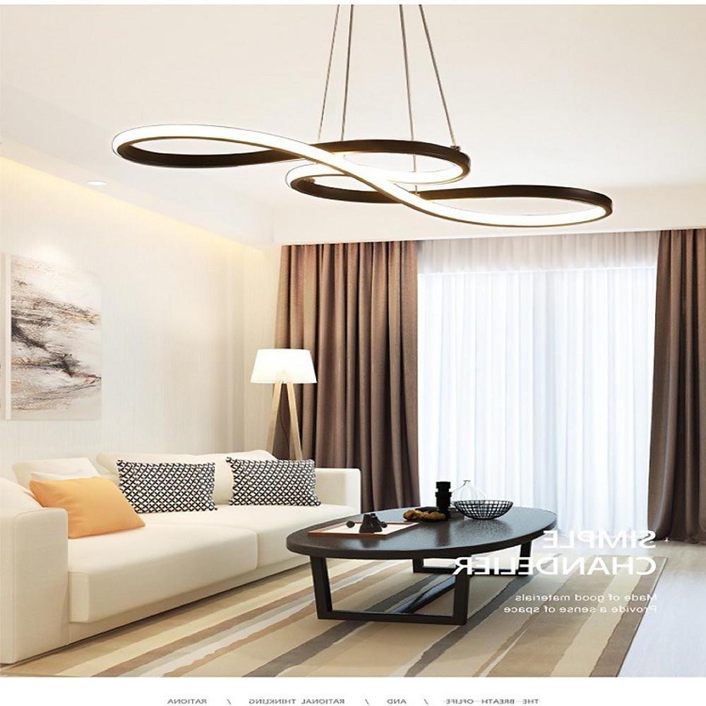 Ribbon LED Pendant Light with Nordic Geometric Linear Design