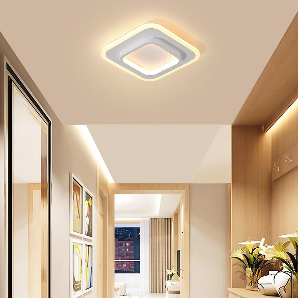 Double Square Shaped Flush Mount LED Ceiling Light for Kitchen Sink